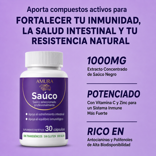 Soporte Inmunologico Amura Bio | Apoyo para el estreñimiento intestinal con saúco