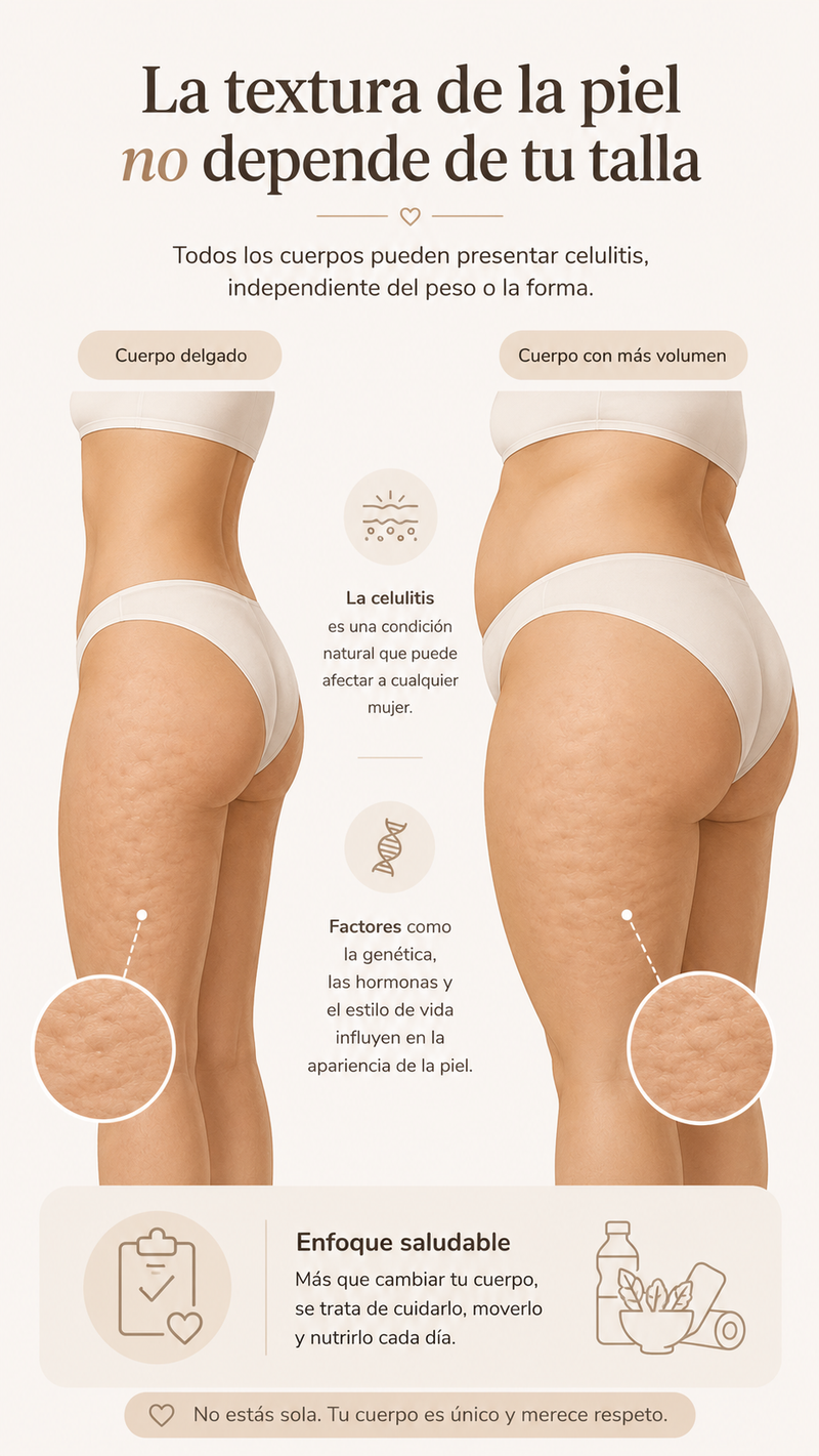 1. Bajar de peso no elimina la celulitis — y por eso tantas mujeres se frustran